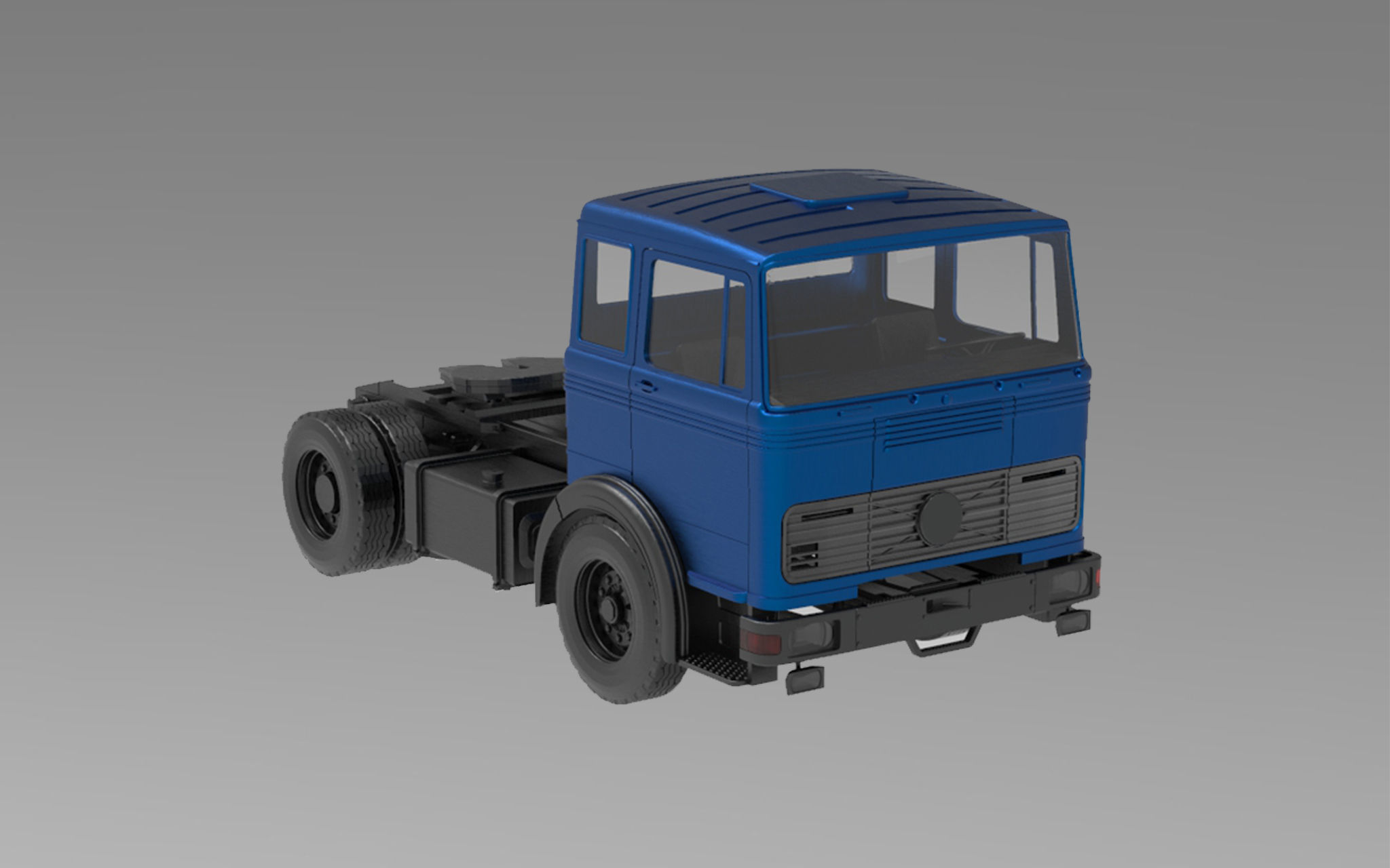 Cab old Truck german 3D print  LP series tractor 69 or 70 3D print model_3
