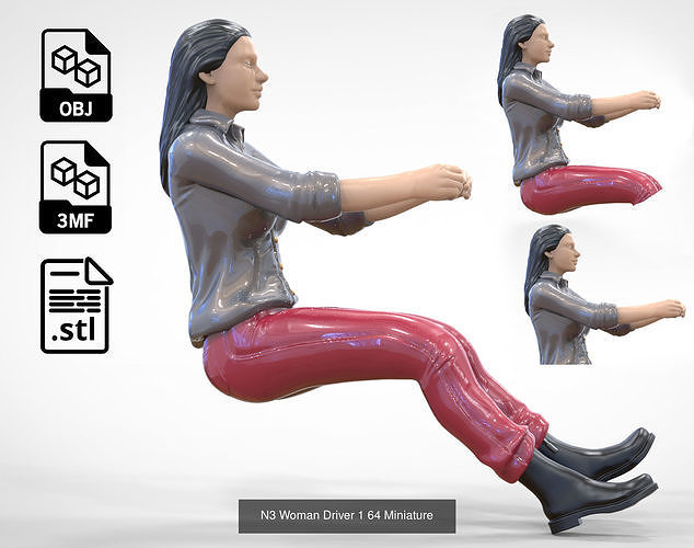 N2 Collection Drivers and Passenger 13 figure 3D Model Pack 6