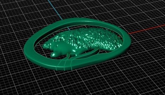 hedgehog pendant 3D print model_22