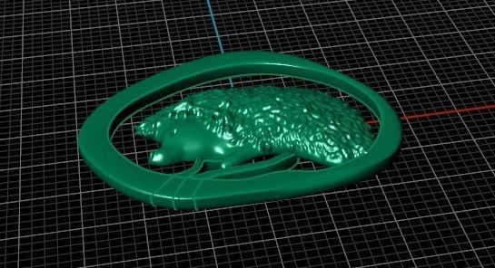 hedgehog pendant 3D print model_21