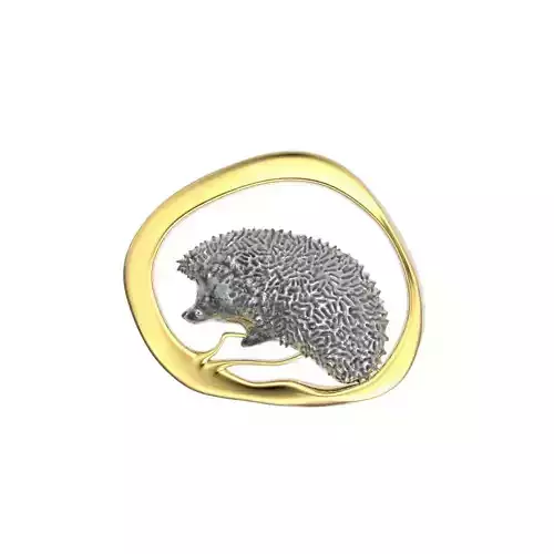 hedgehog pendant 3D print model