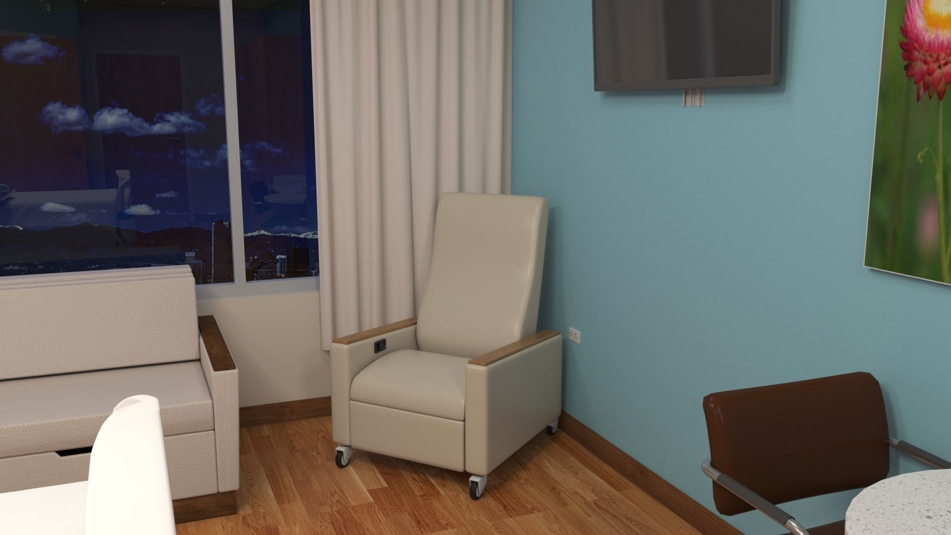 Patient Room V2 3D model_7