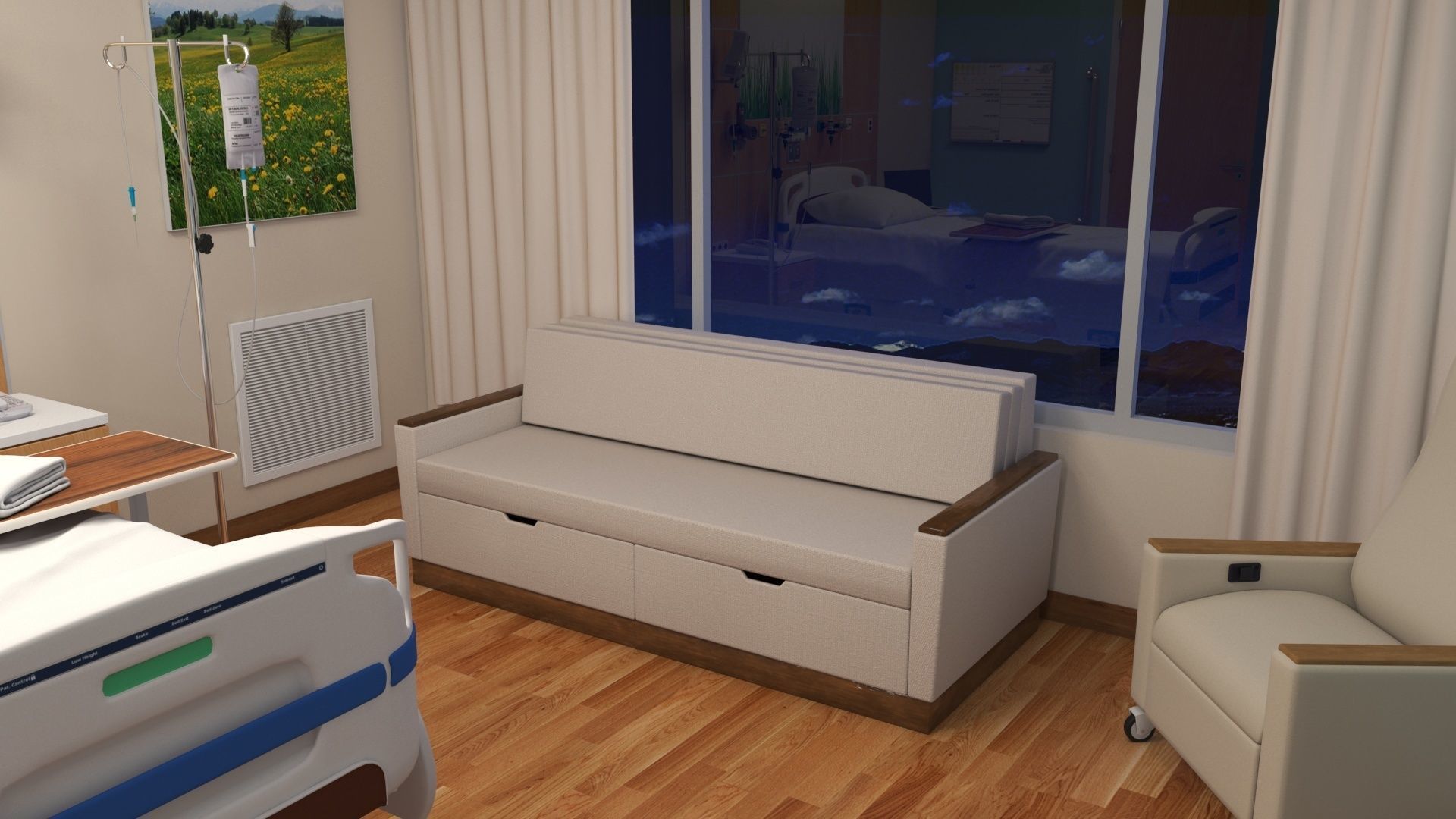 Patient Room V2 3D model_9
