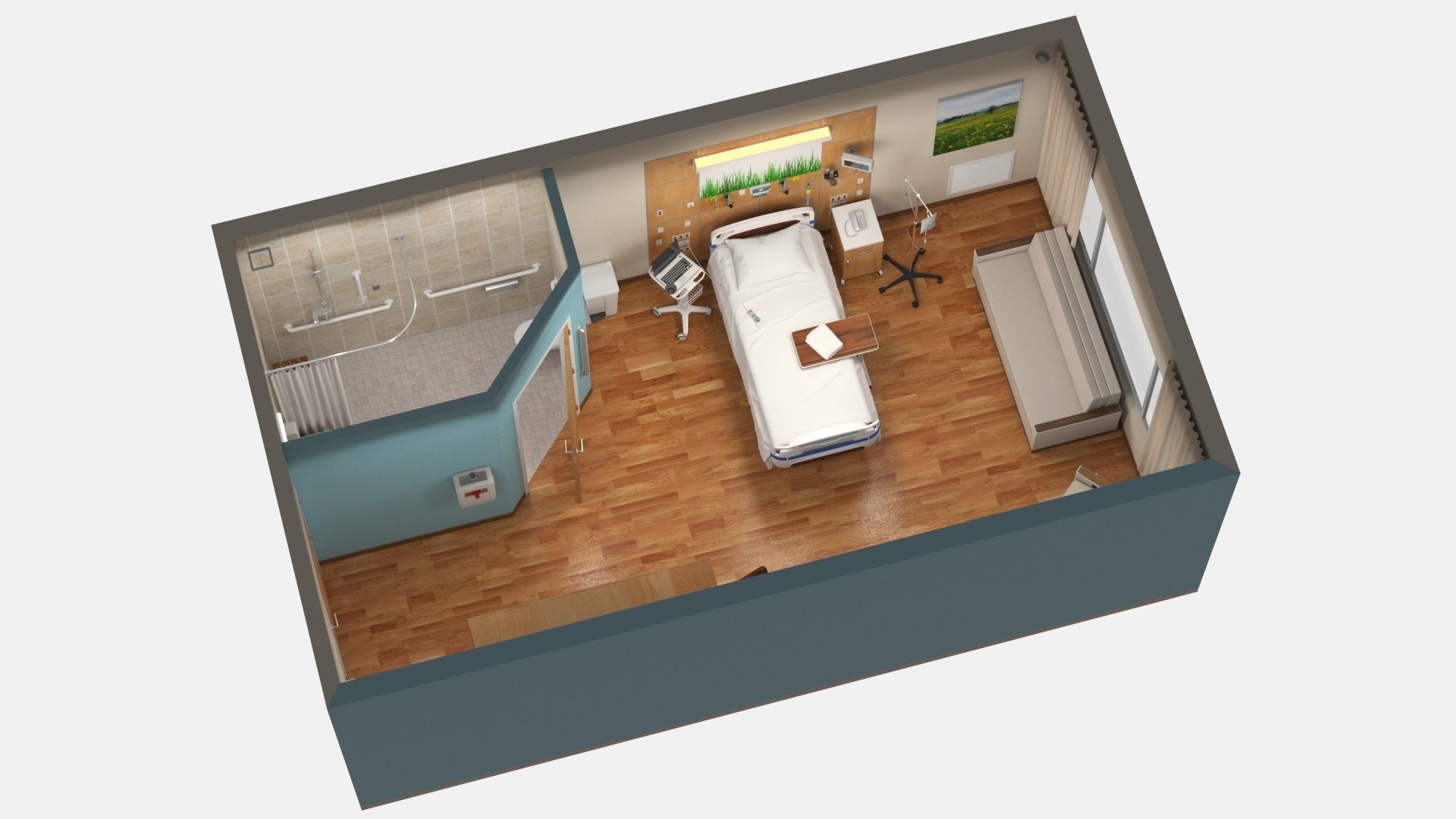 Patient Room V2 3D model_17