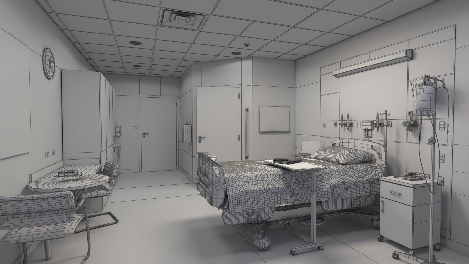 Patient Room V2 3D model_20