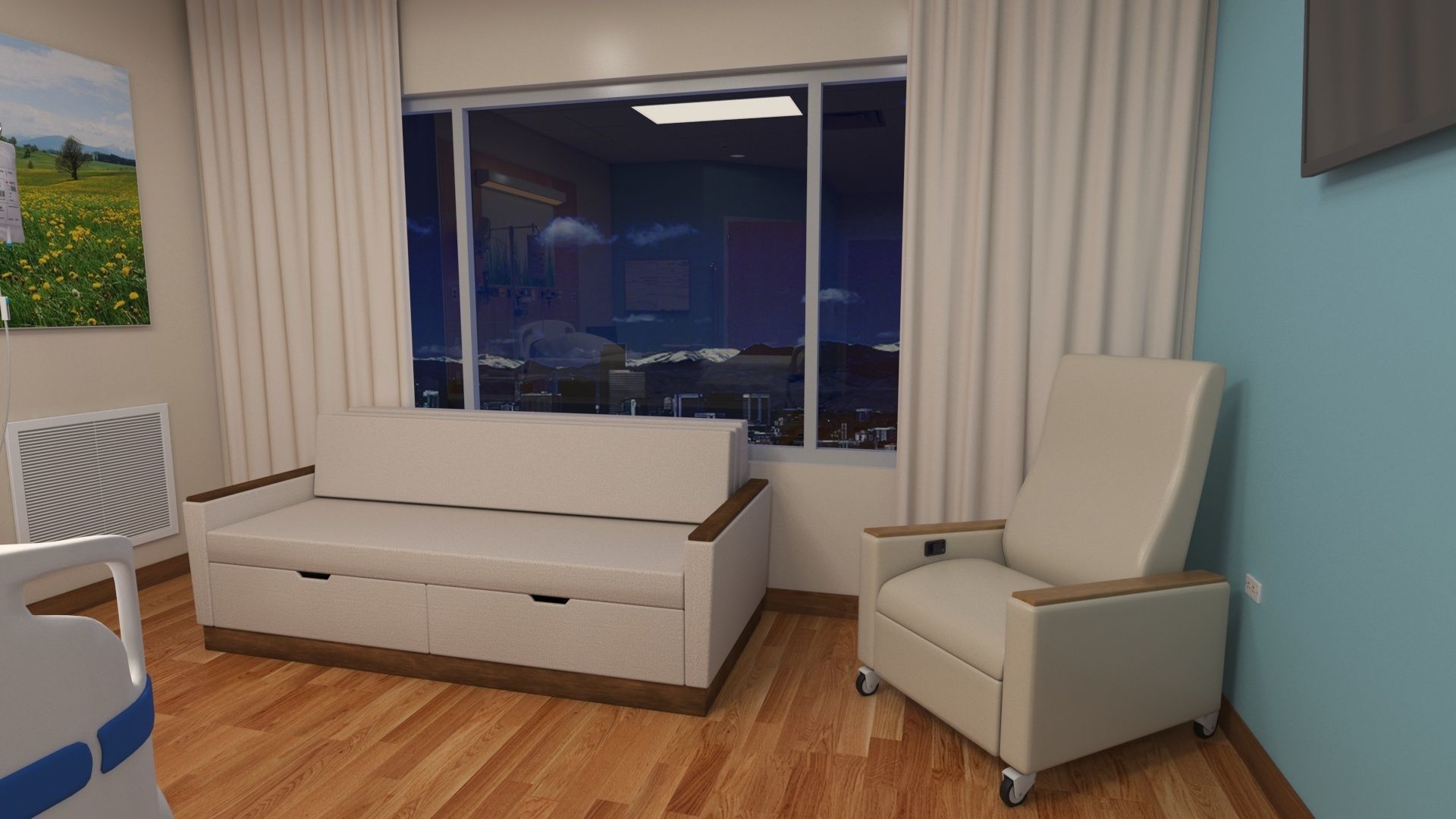 Patient Room V2 3D model_8