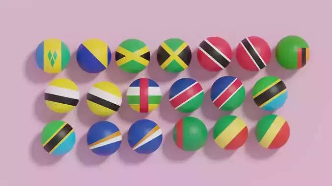 Flag of Ball Collection 4 3D model