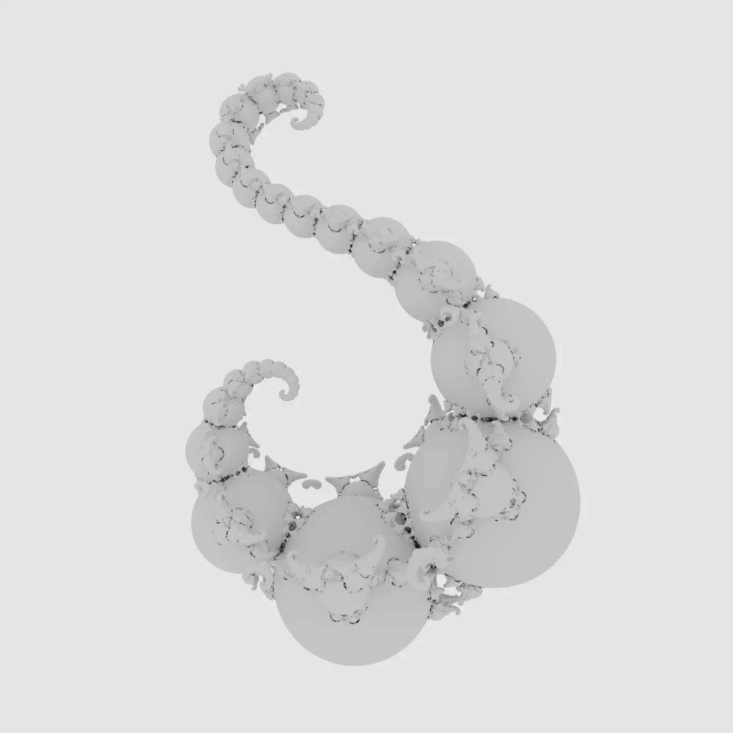 Fractal - Klenian Spiral 3D print model