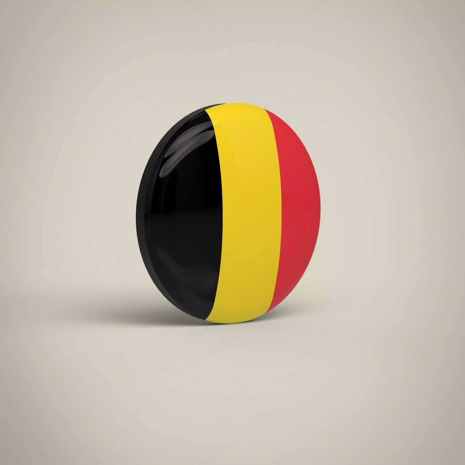Belgium Badge Low-poly 3D model_0