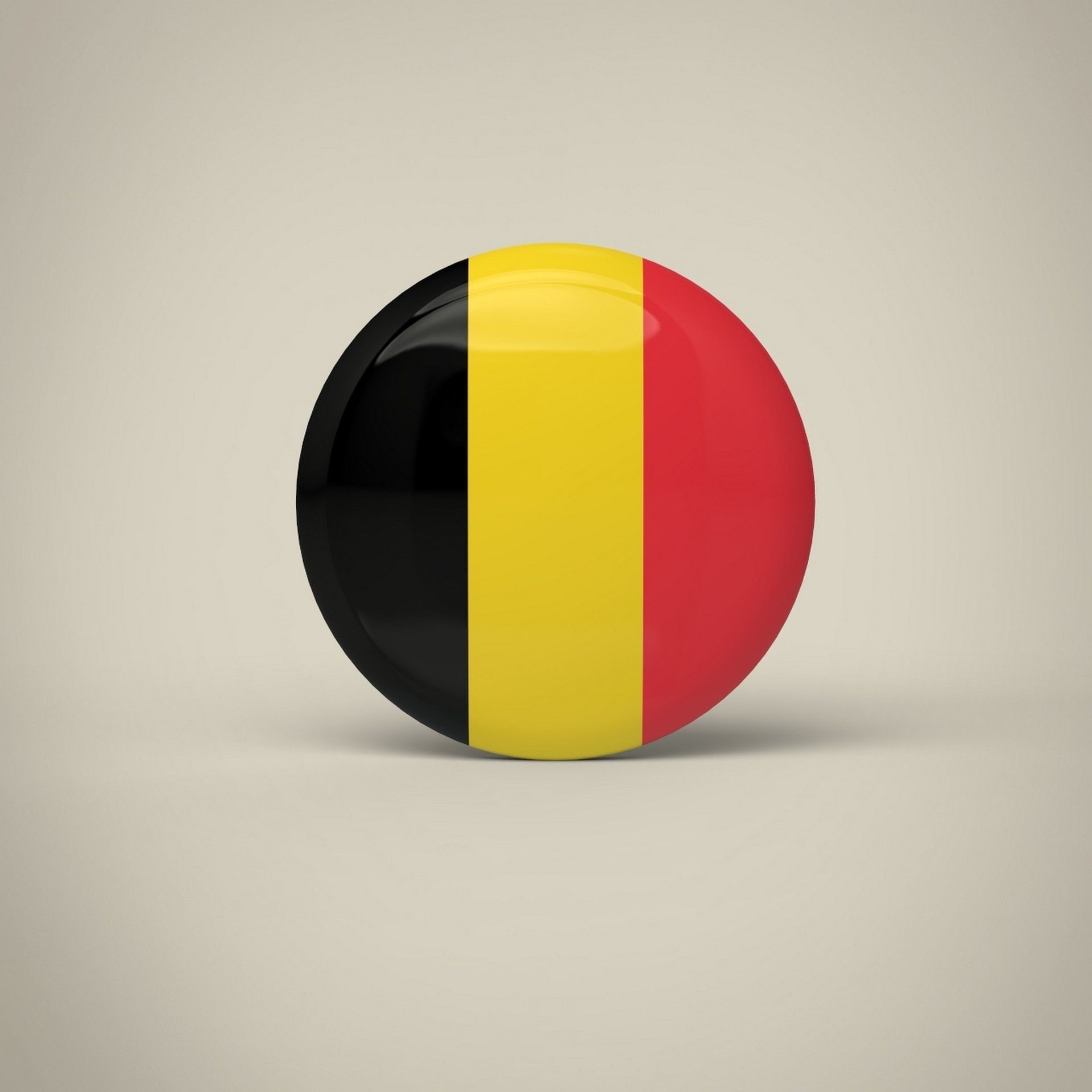 Belgium Badge Low-poly 3D model_1
