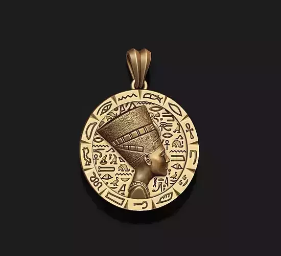 Nefertiti pendant 3D print model
