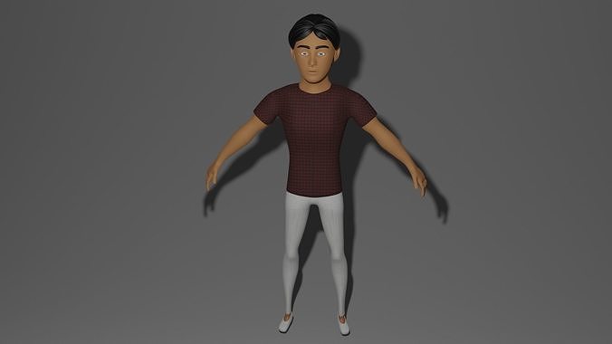 Human character Free low-poly 3D model
