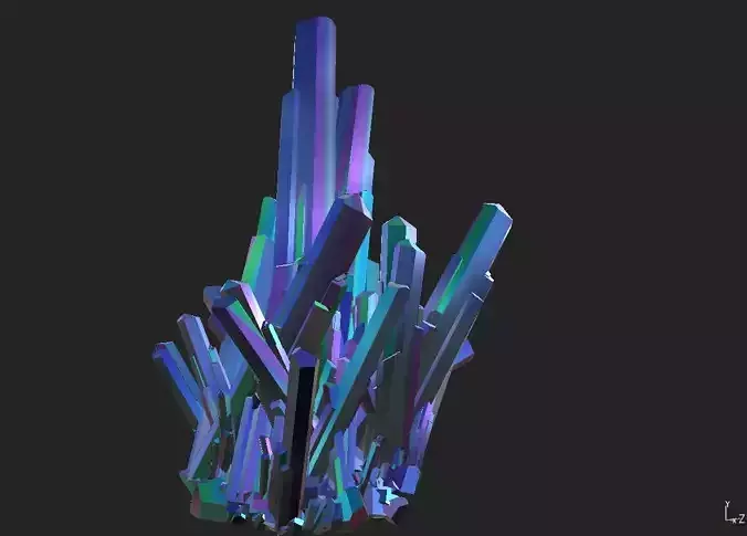 Rainbow Crystals For Game Engine Ready