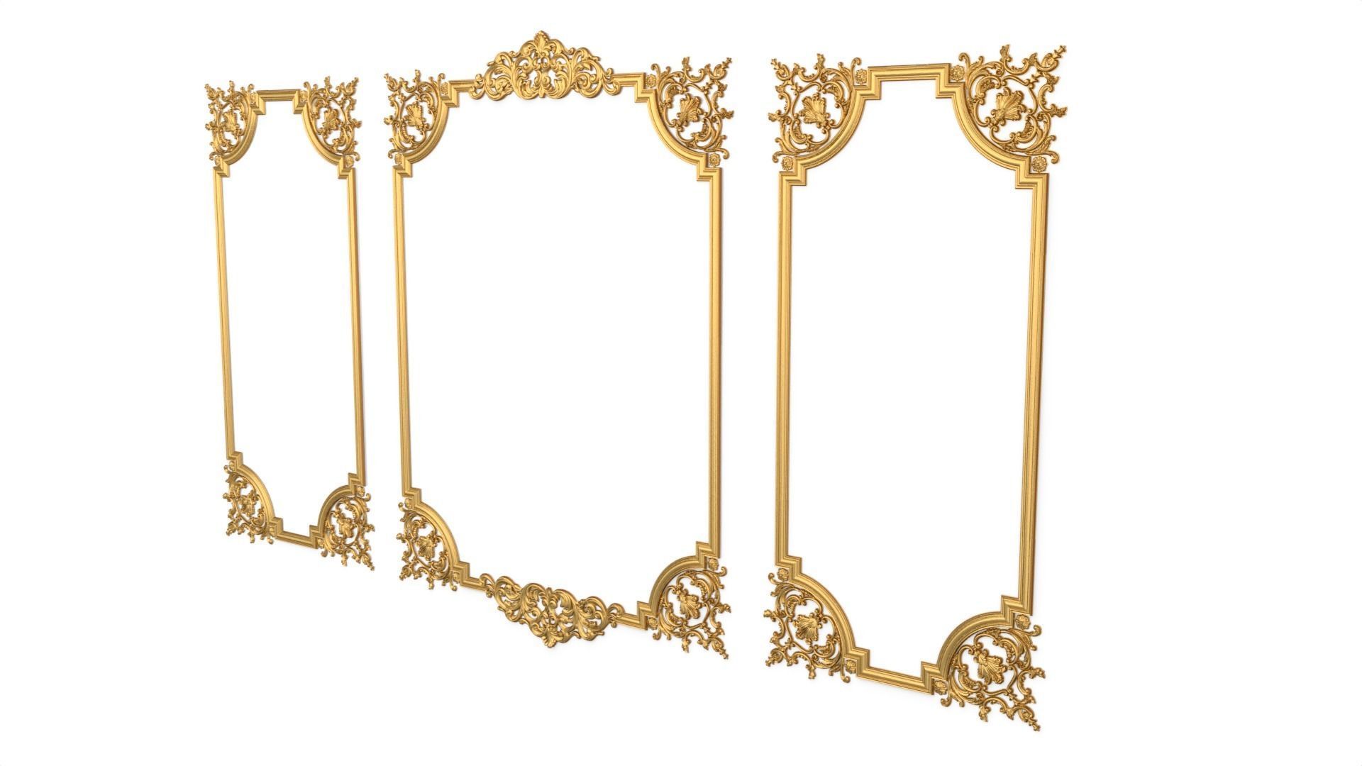 Plaster decorative frame 3d mode 012 3D model_2