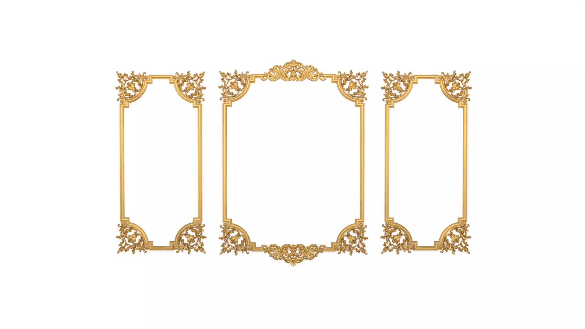Plaster decorative frame 3d mode 012 3D model_0