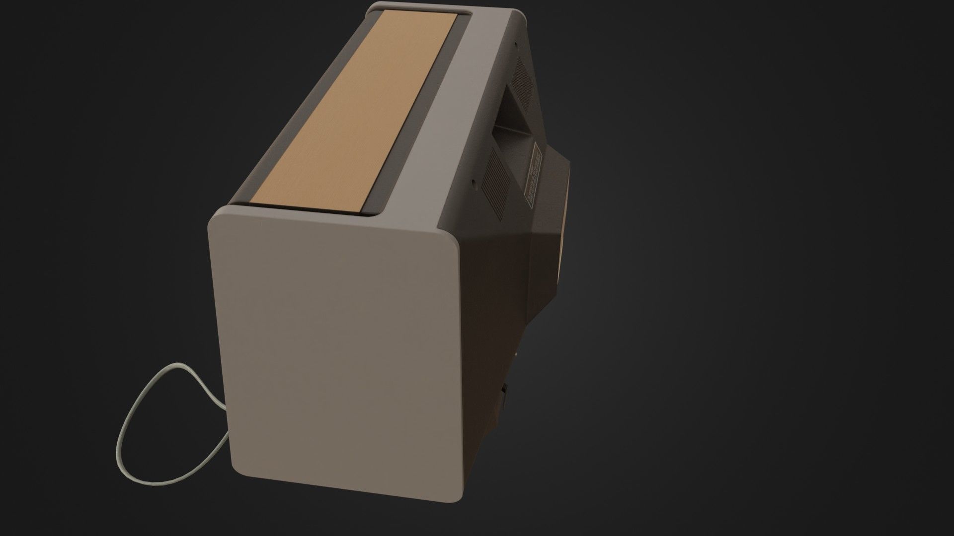 RadioShack TRS-80 Video Display Monitor Low-poly 3D model_29