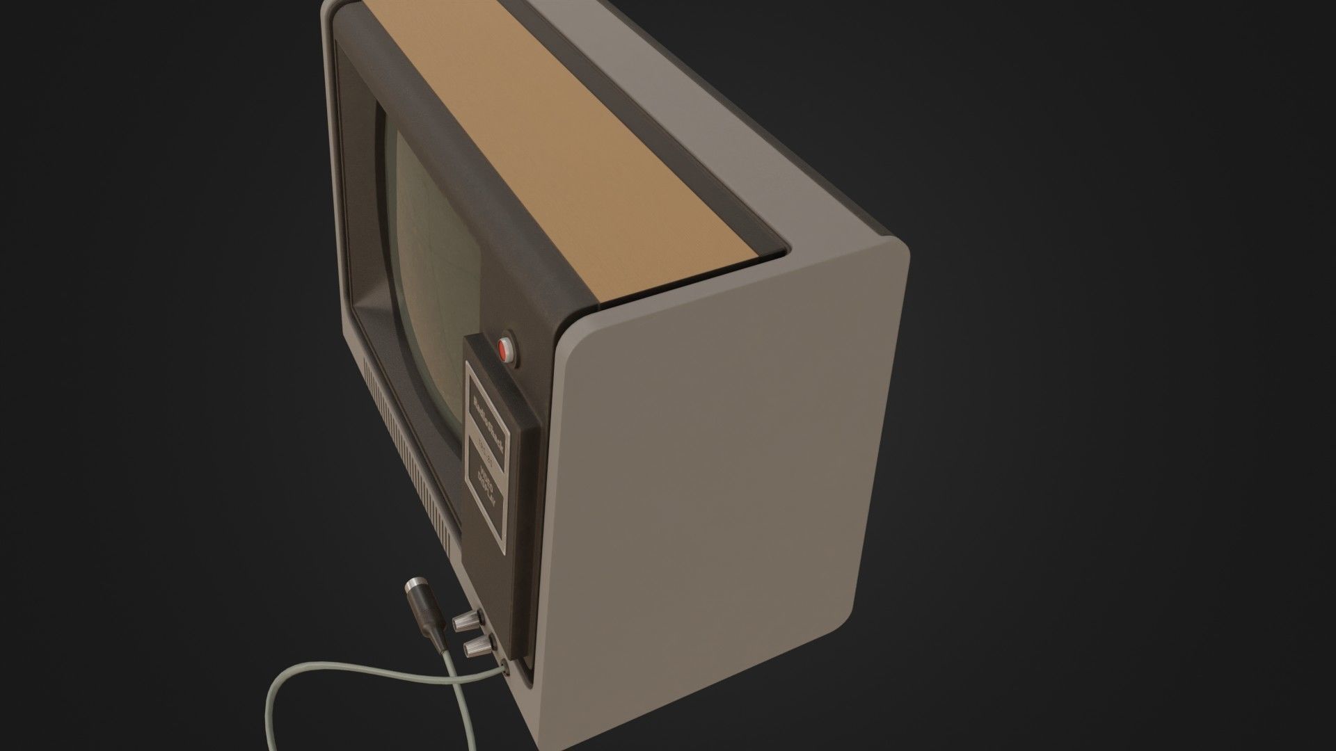 RadioShack TRS-80 Video Display Monitor Low-poly 3D model_33