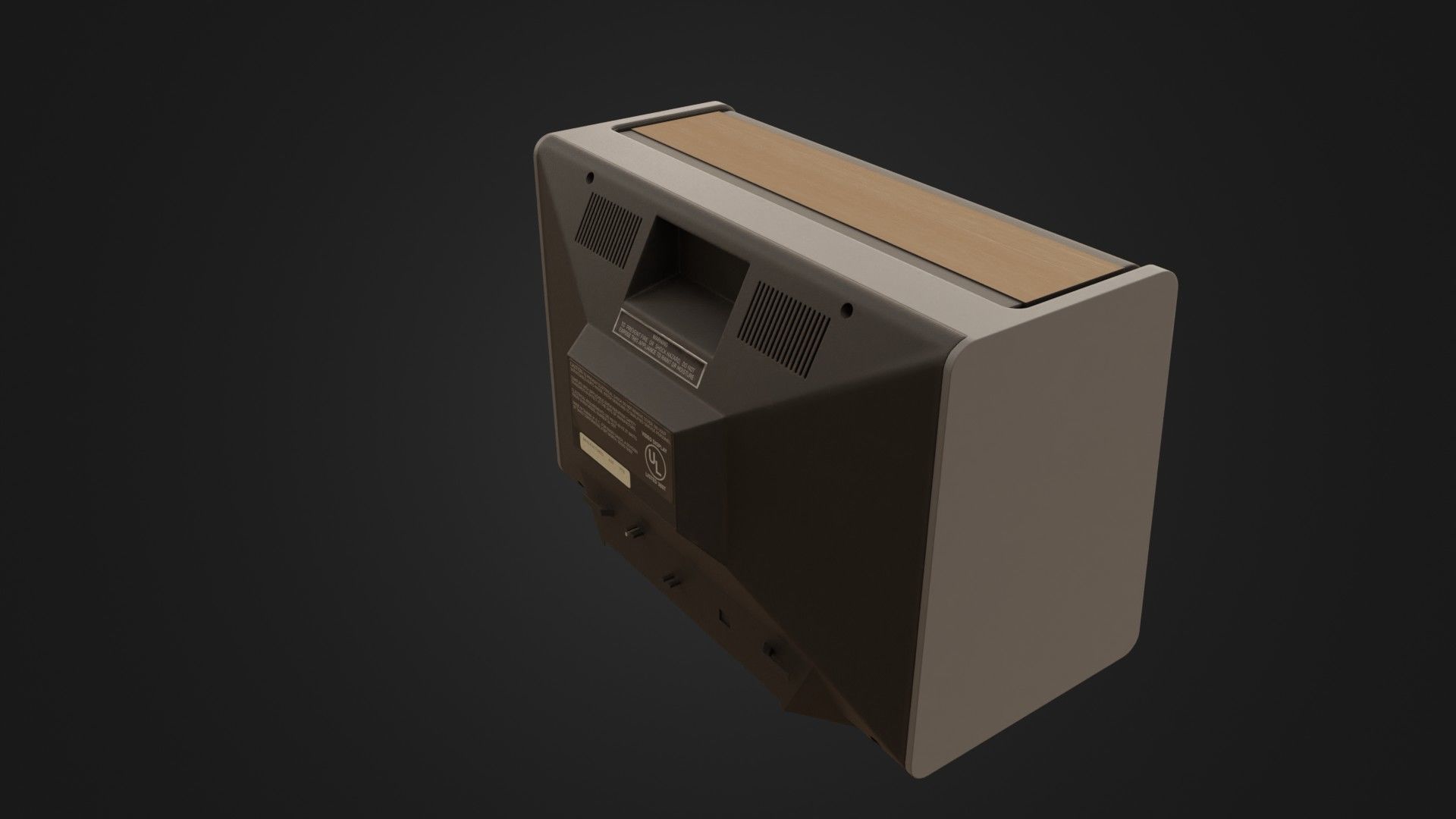 RadioShack TRS-80 Video Display Monitor Low-poly 3D model_14