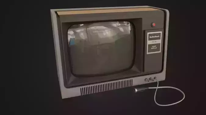 RadioShack TRS-80 Video Display Monitor Low-poly 3D model