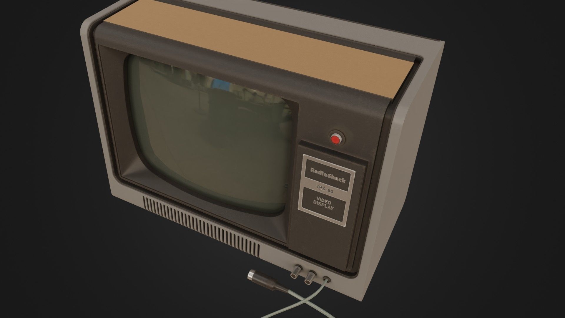 RadioShack TRS-80 Video Display Monitor Low-poly 3D model_37