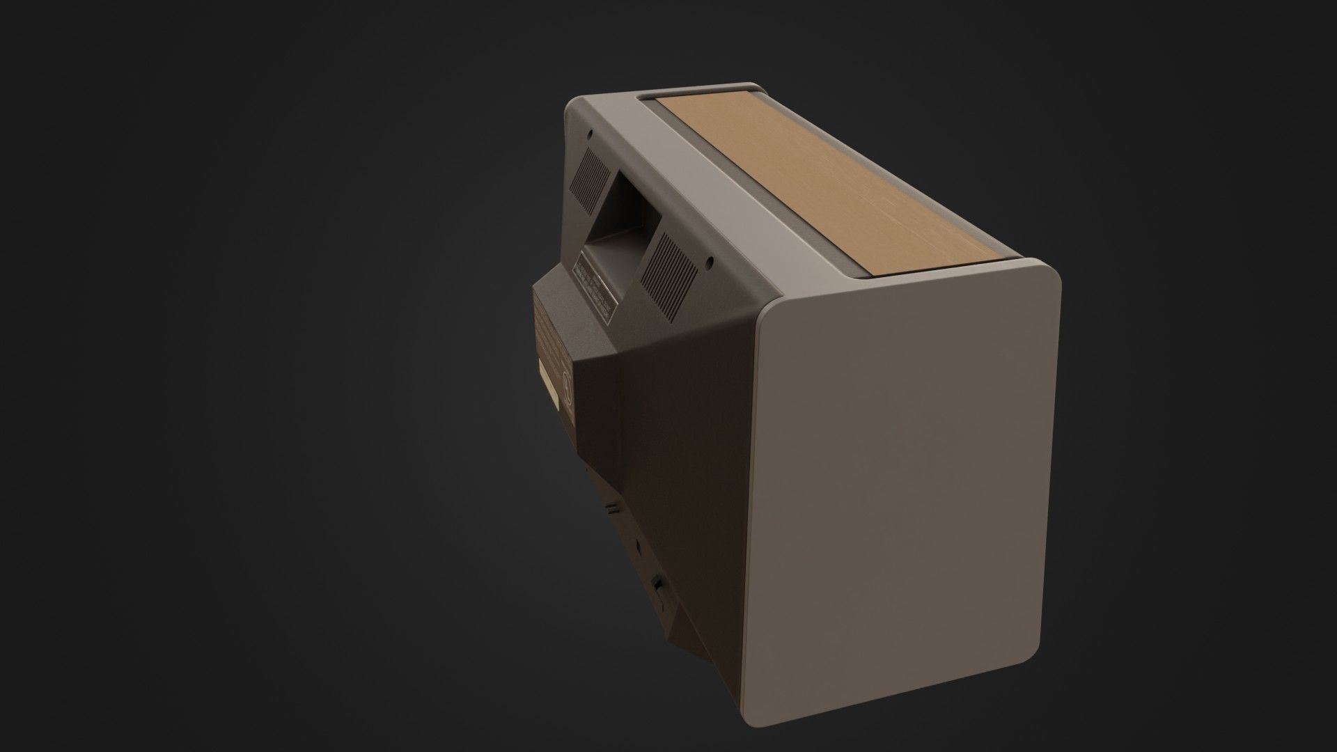 RadioShack TRS-80 Video Display Monitor Low-poly 3D model_12