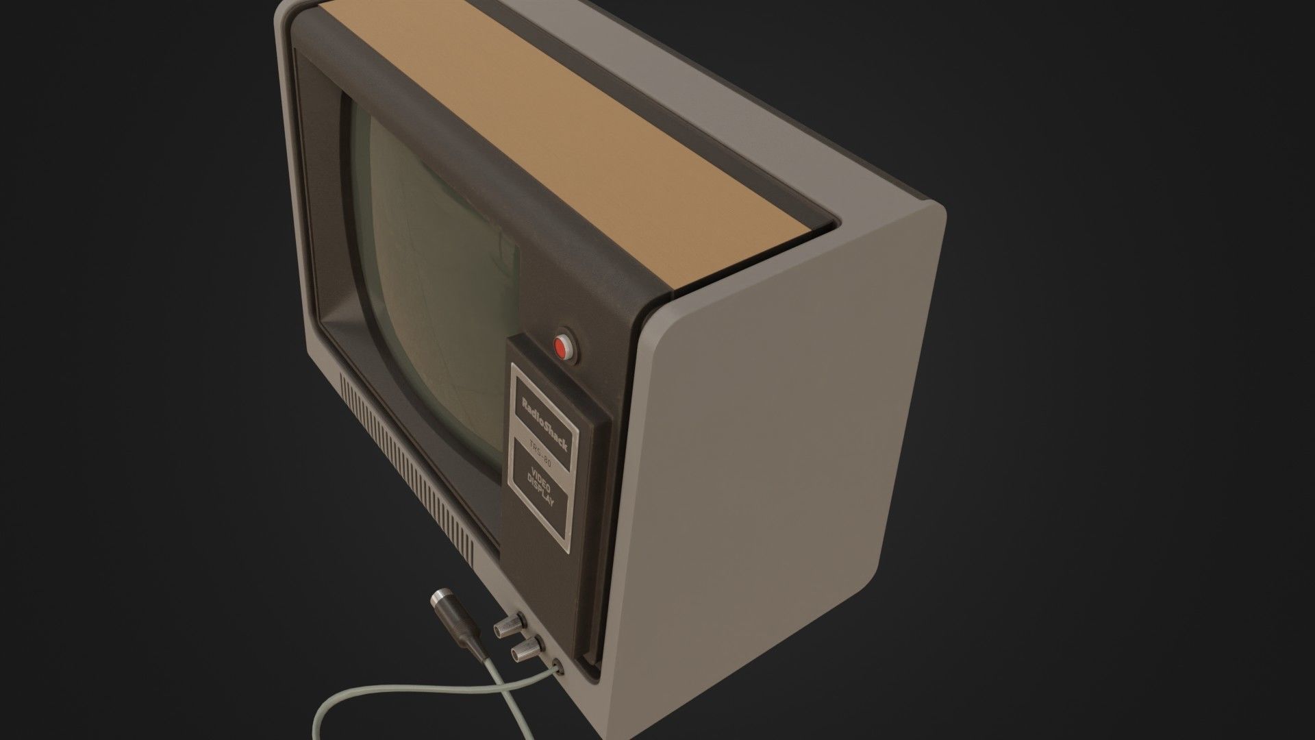 RadioShack TRS-80 Video Display Monitor Low-poly 3D model_34