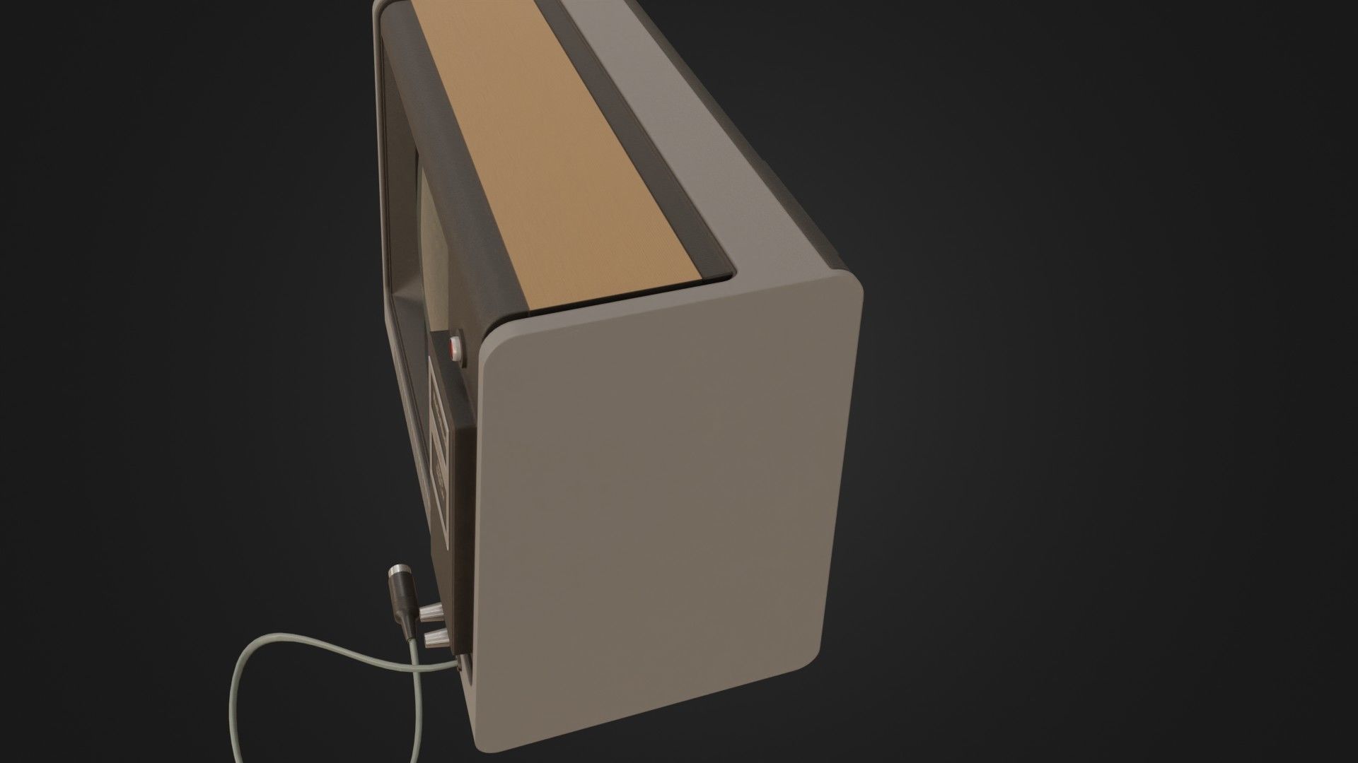 RadioShack TRS-80 Video Display Monitor Low-poly 3D model_32