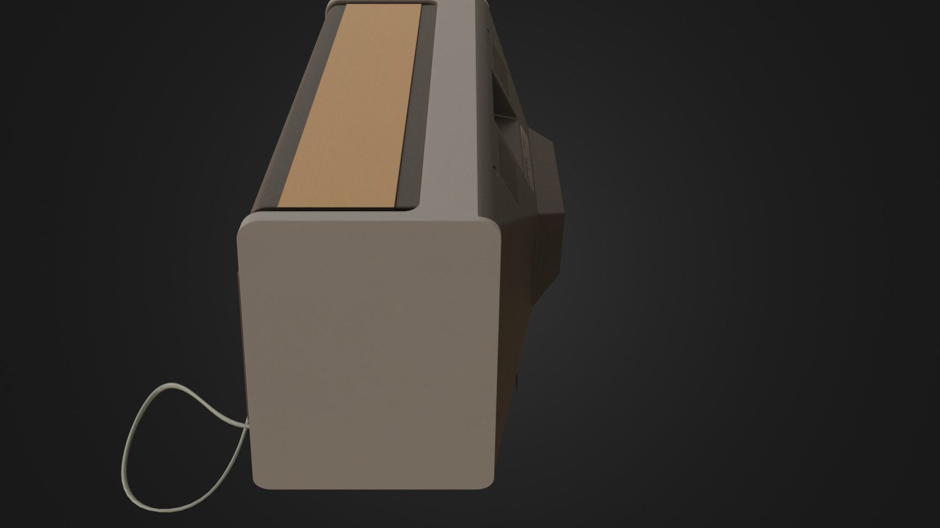 RadioShack TRS-80 Video Display Monitor Low-poly 3D model_30