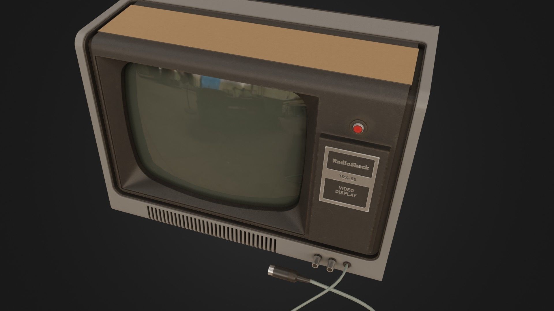 RadioShack TRS-80 Video Display Monitor Low-poly 3D model_38