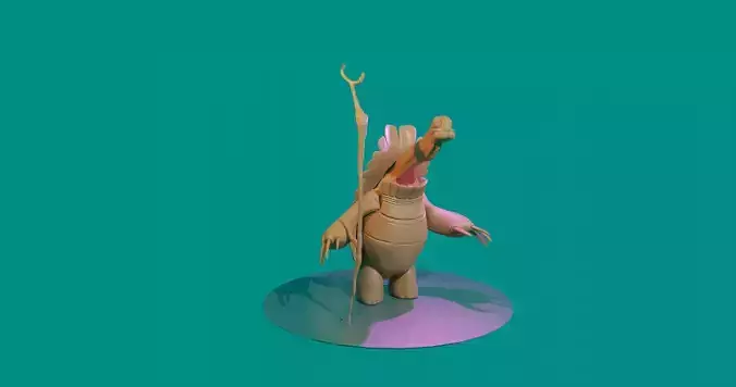 Oogway holding spear