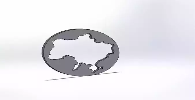 Ukraine map cookie cutter or medalion DIY