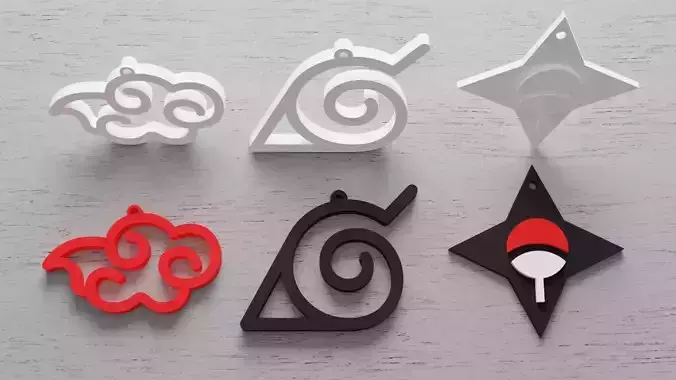Chaveiros Naruto 3D print model
