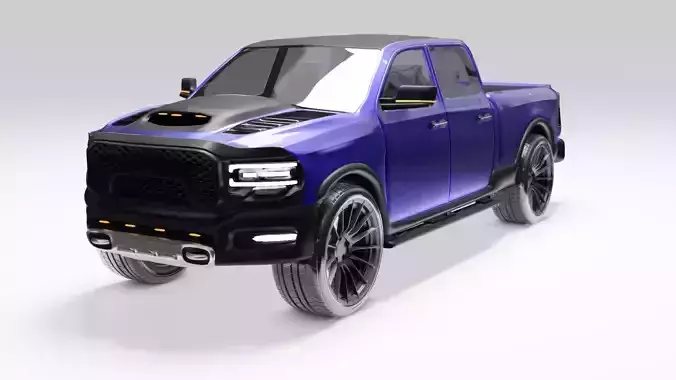 Generic Pick Up  Low-poly 3D model