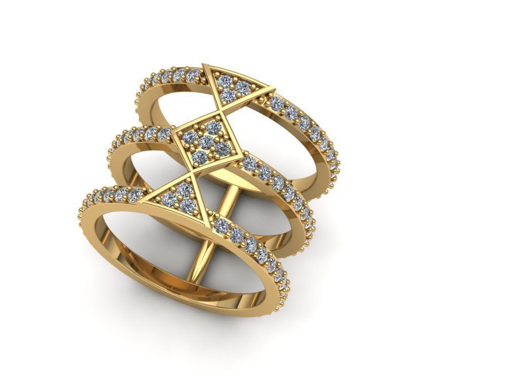 diamond ring 3D print model_1