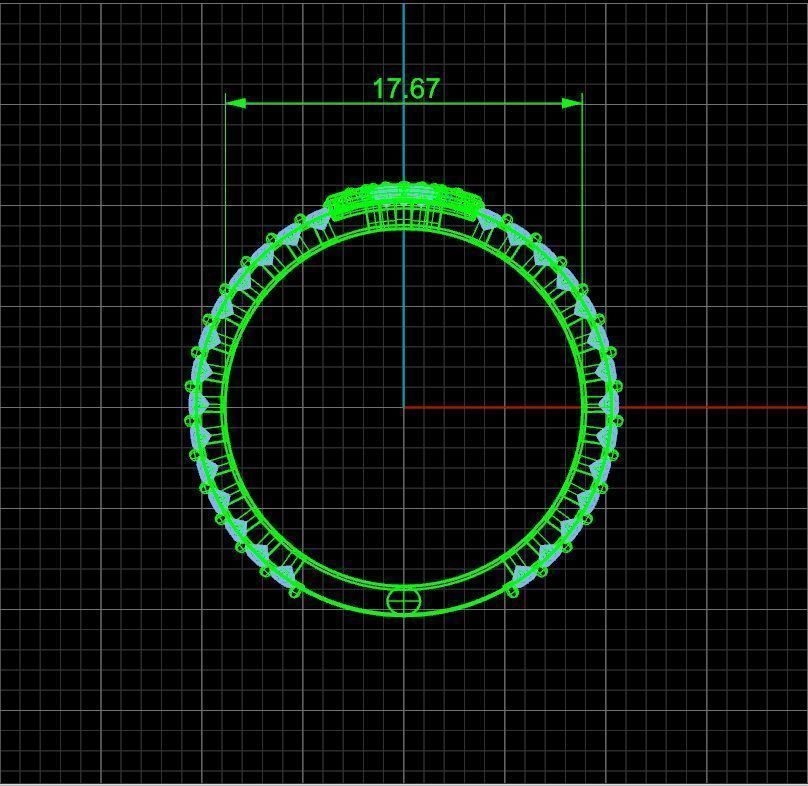 diamond ring 3D print model_4