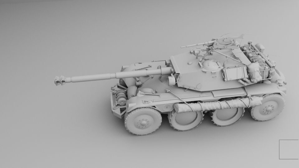 Panhard EBR Low-poly 3D model_7