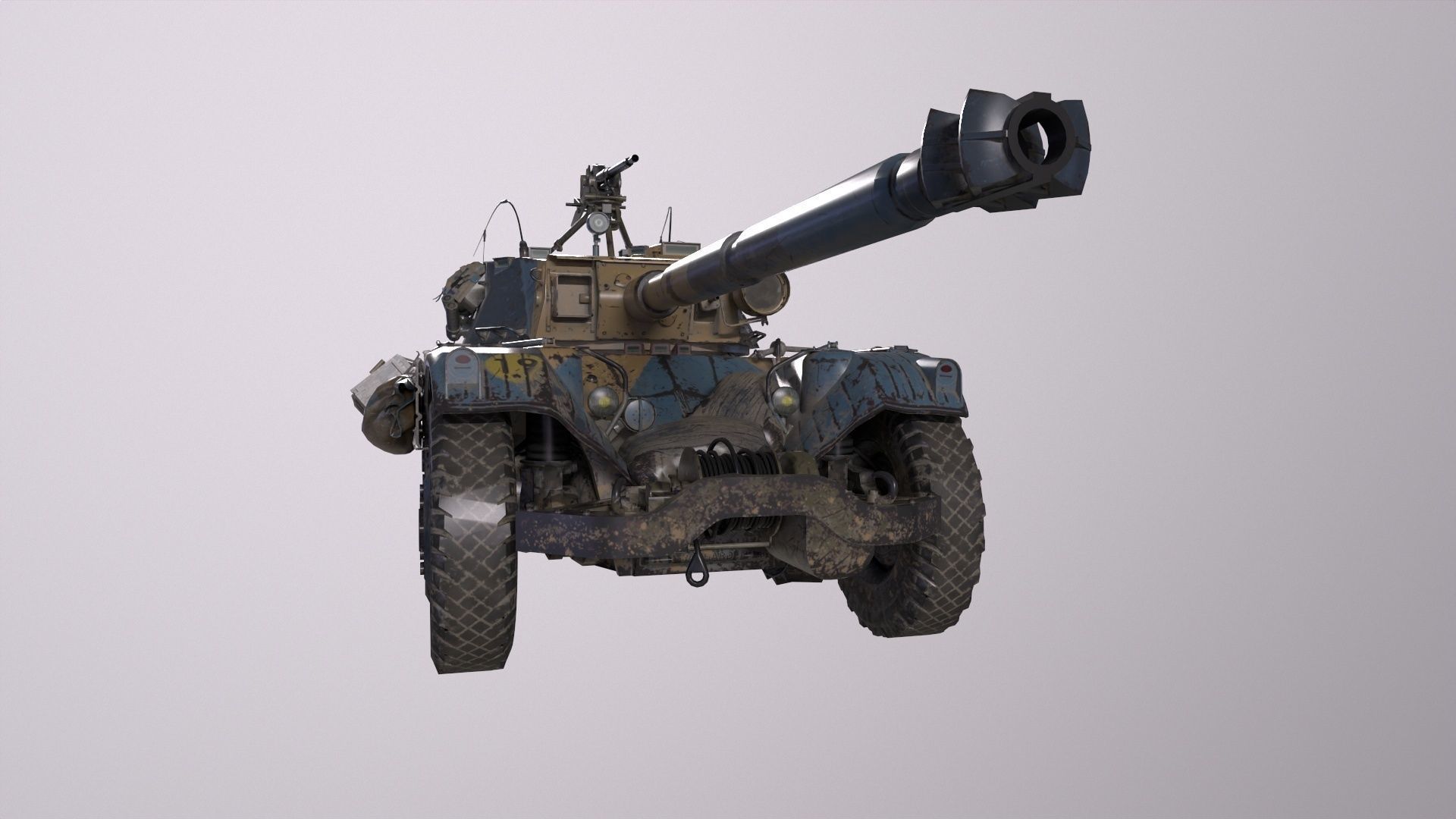 Panhard EBR Low-poly 3D model_3