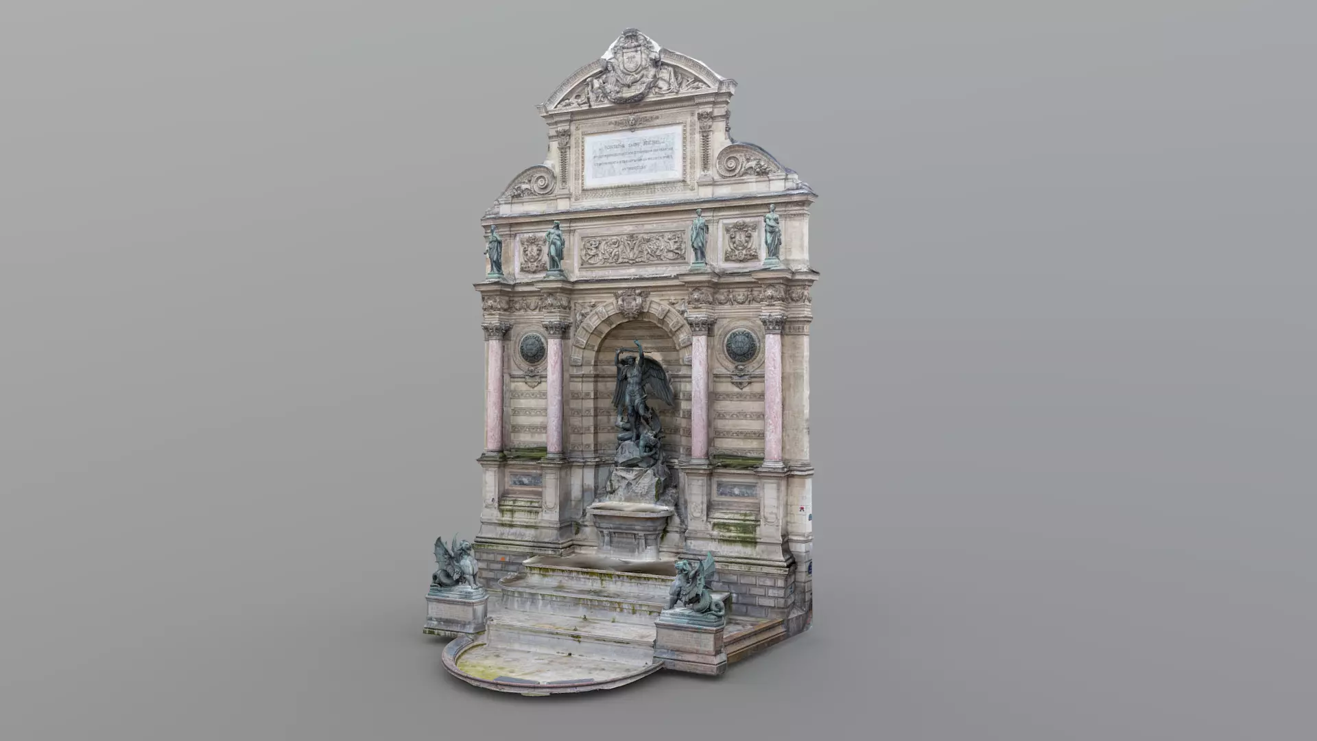 Fountain Saint-Michel - photogrammetry 3D model_1
