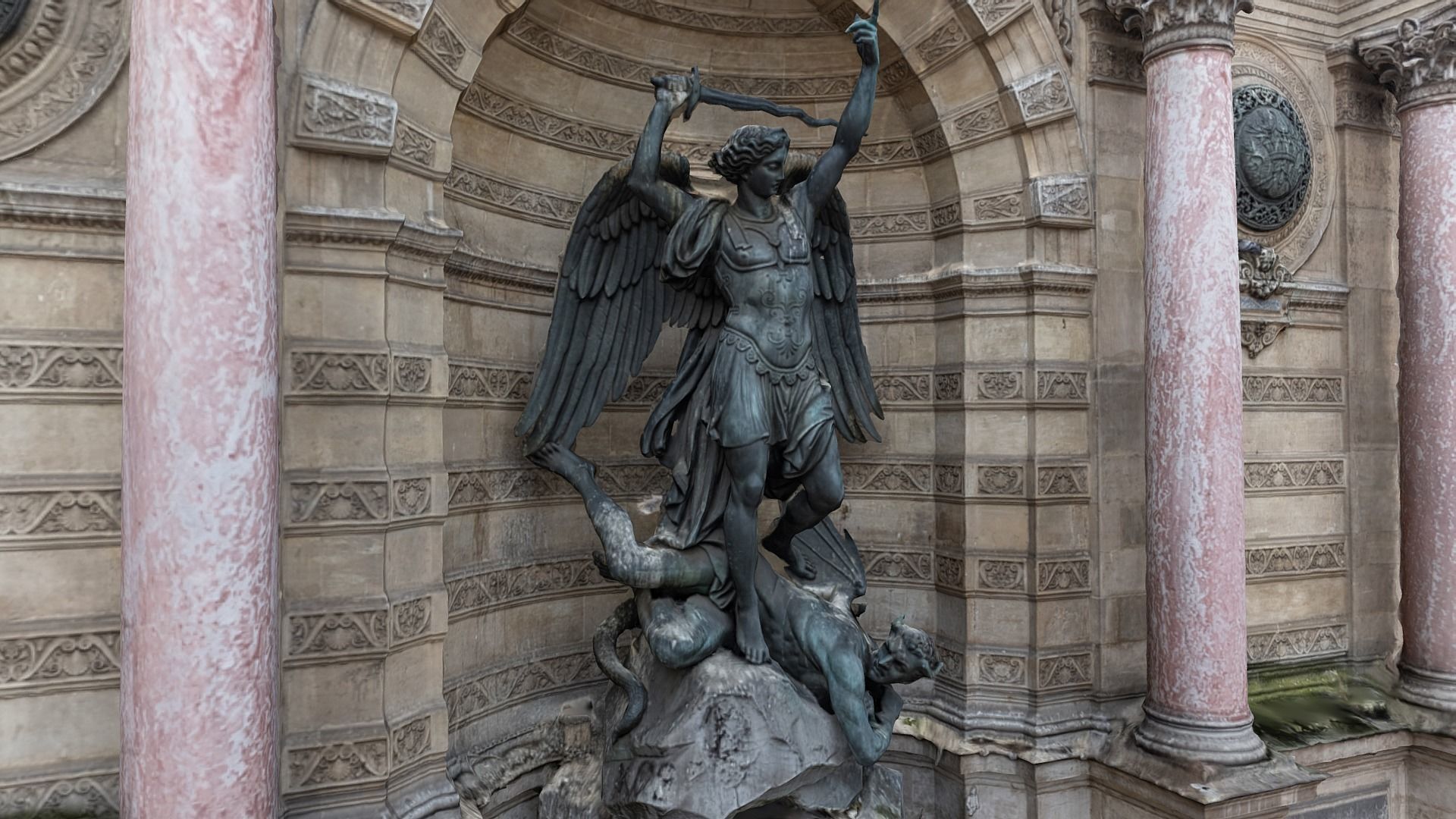 Fountain Saint-Michel - photogrammetry 3D model_4
