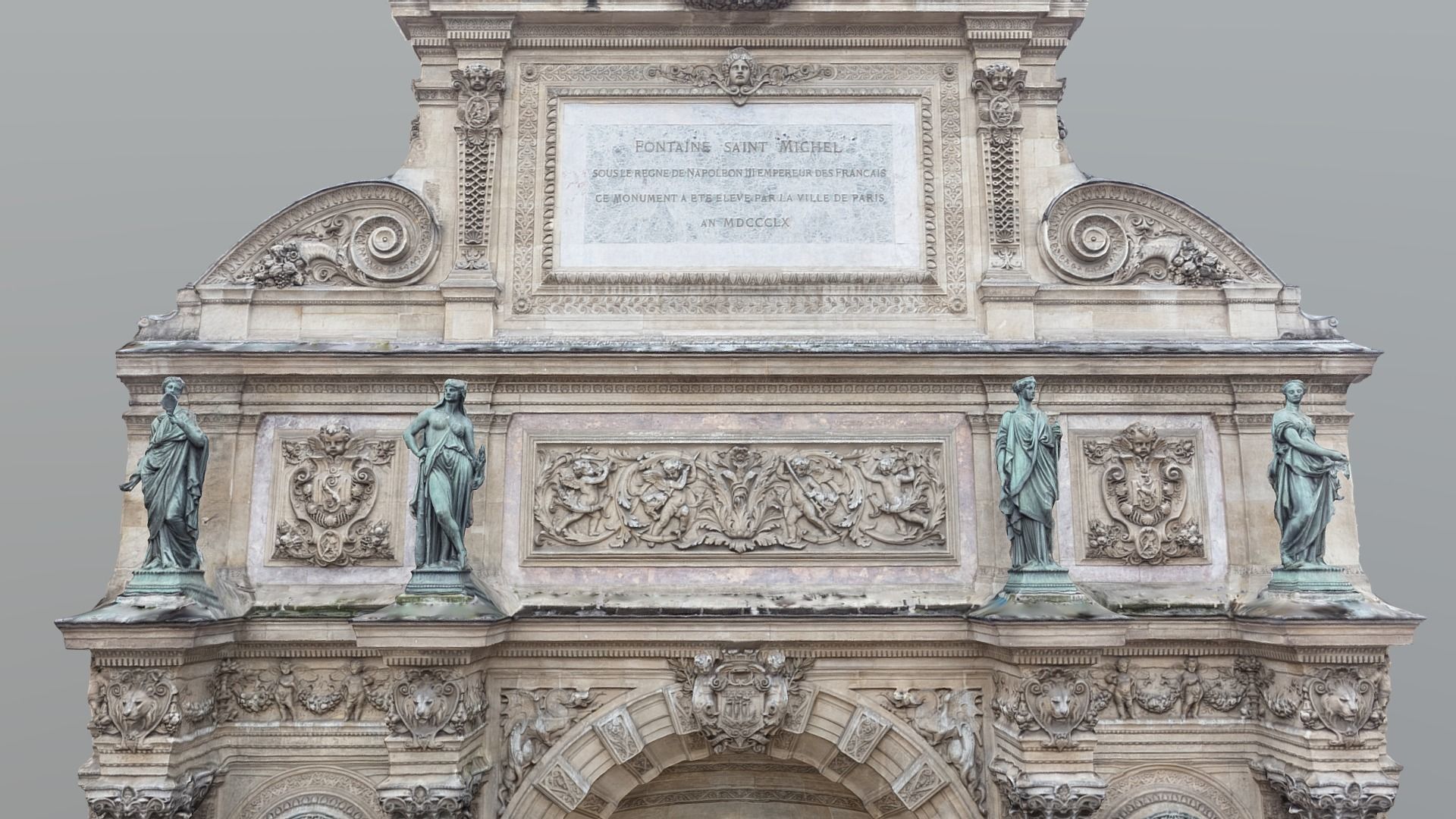Fountain Saint-Michel - photogrammetry 3D model_2