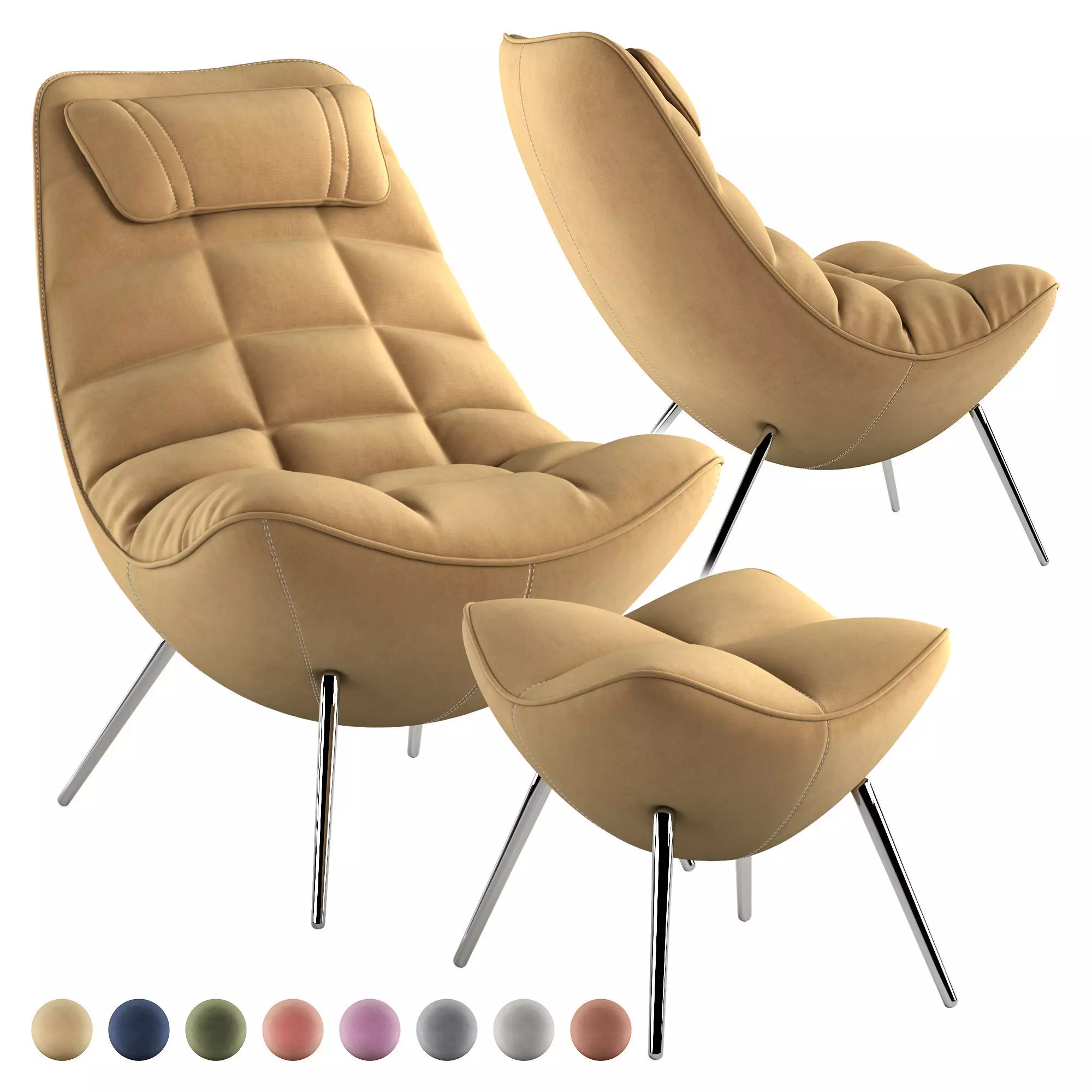 Lulea armchair 3D model