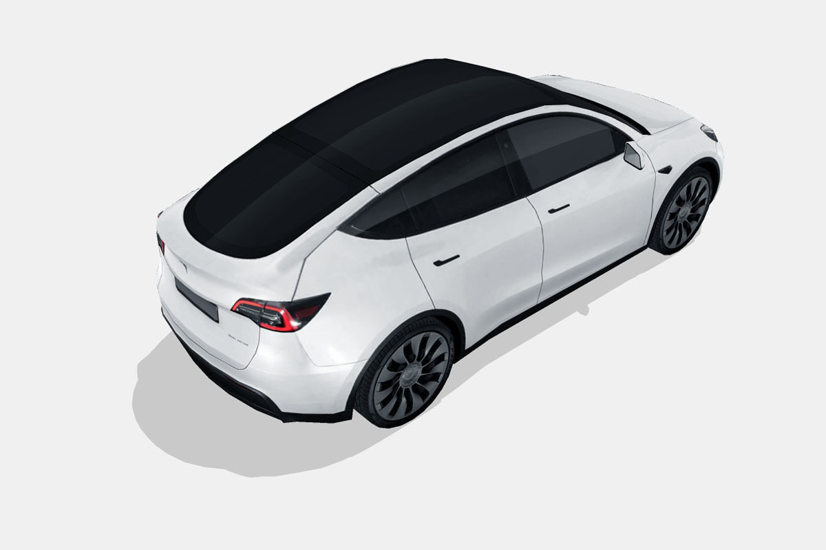 Tesla Model Y 2021 Low-poly 3D model_12