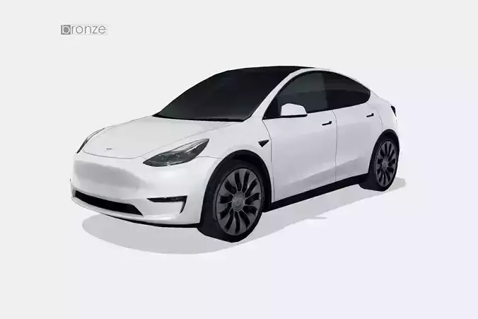 Tesla Model Y 2021 Low-poly 3D model