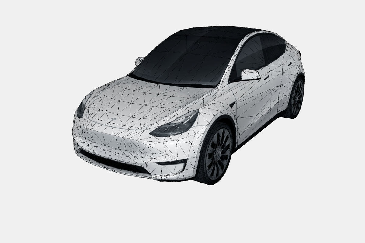 Tesla Model Y 2021 Low-poly 3D model_16