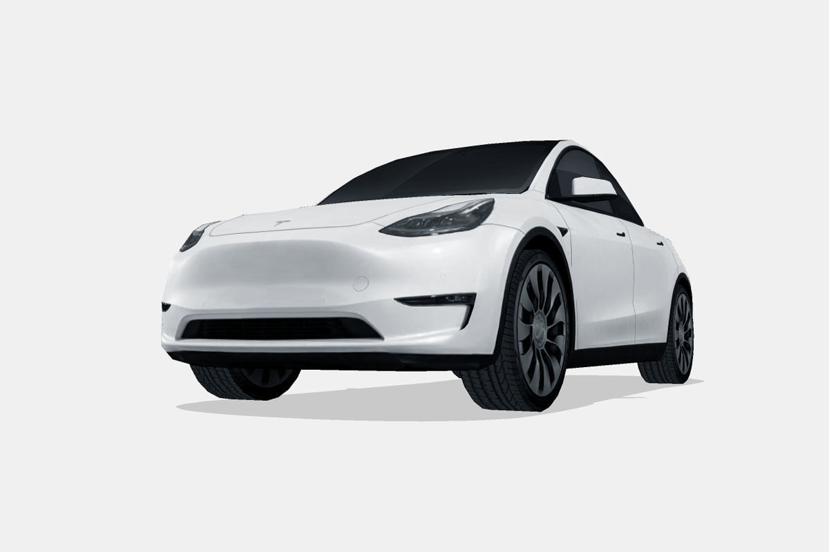 Tesla Model Y 2021 Low-poly 3D model_4
