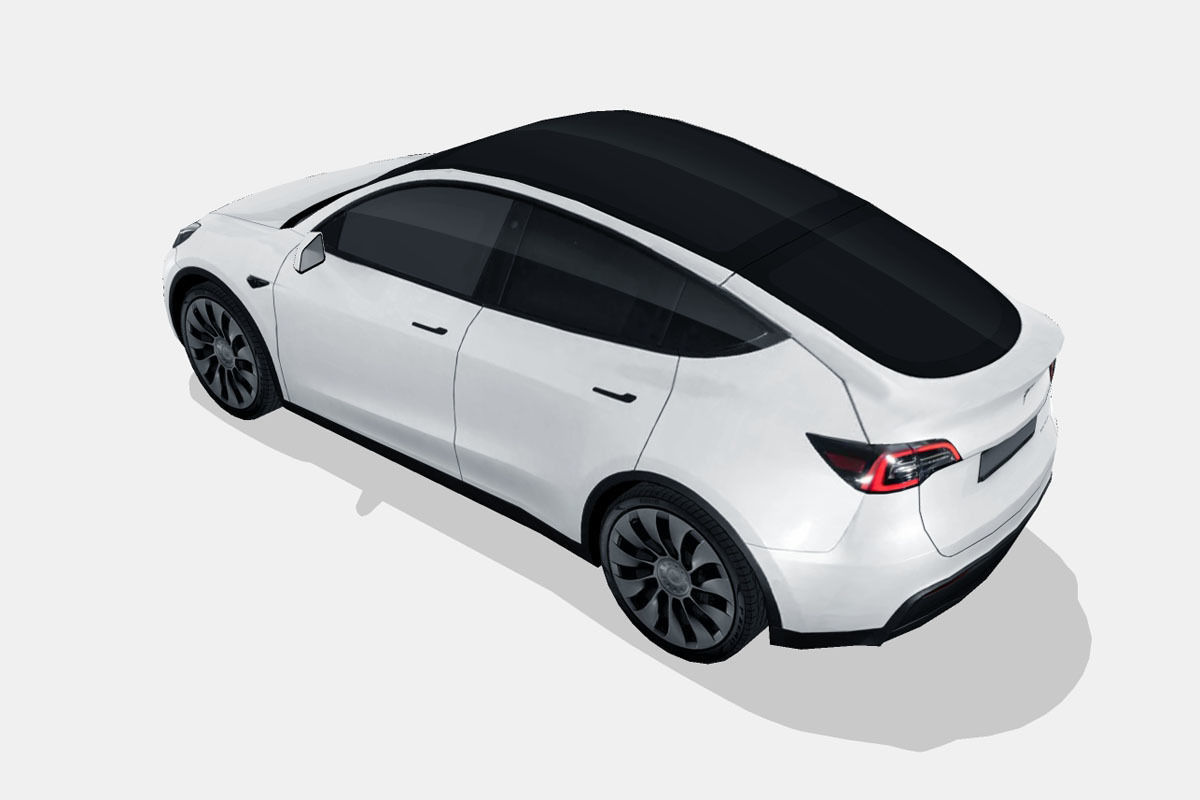 Tesla Model Y 2021 Low-poly 3D model_7