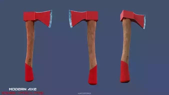Modern Axe Low-poly 3D model