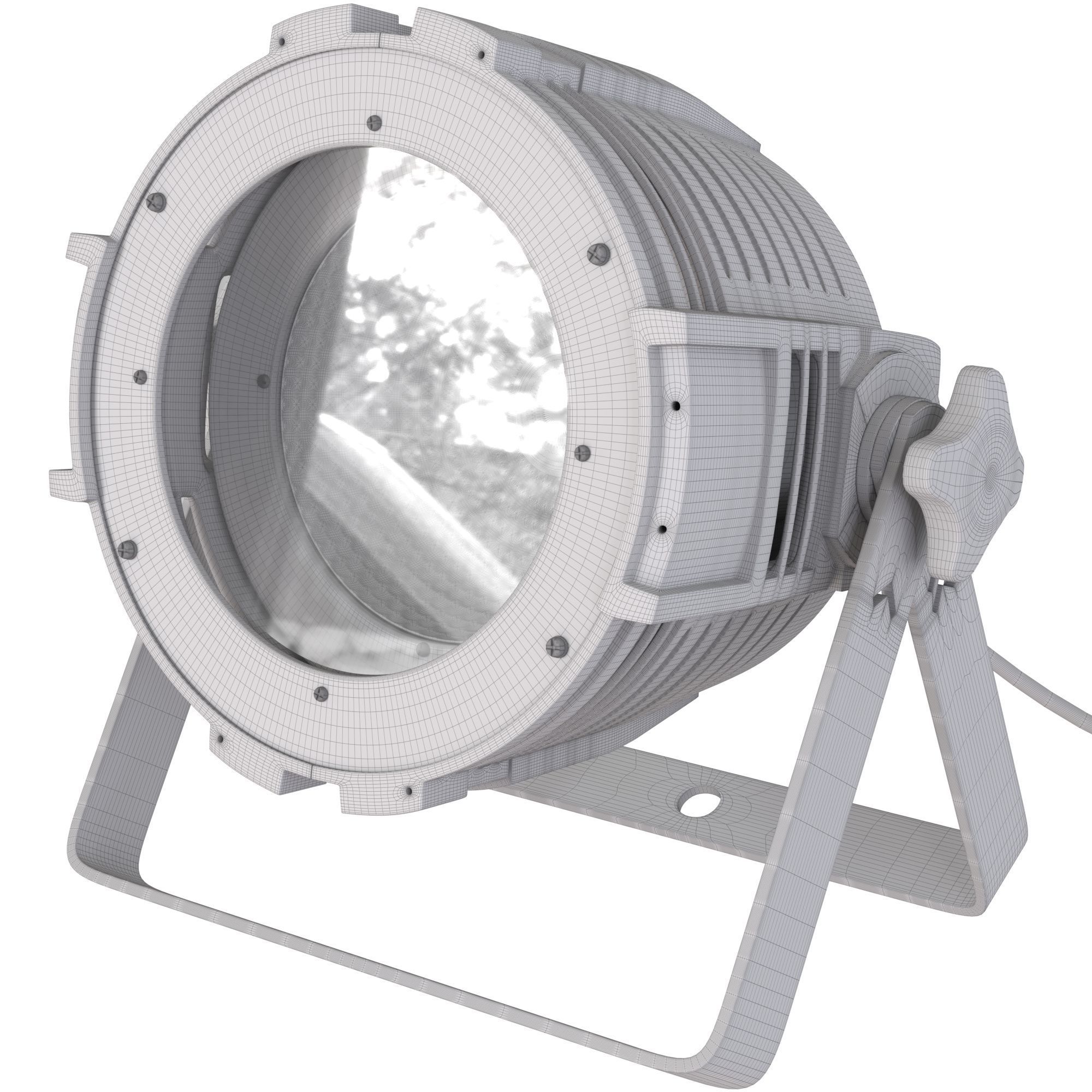 SHOWLIGHT COB PAR 100W RGB LED spotlight in metal housing 3D model_5