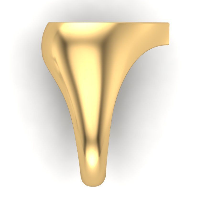 Signet rings set HEART top  3D print model_5