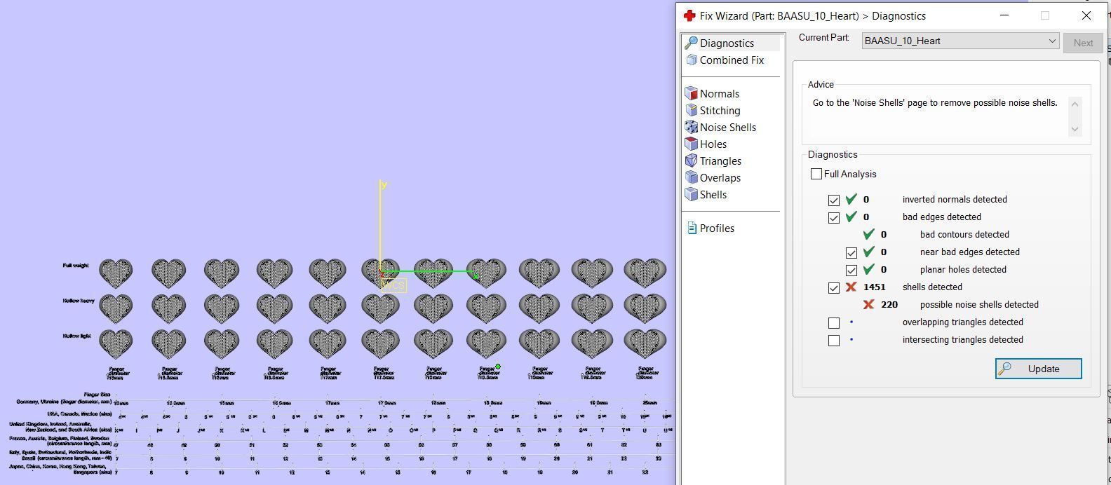 Signet rings set HEART top  3D print model_15